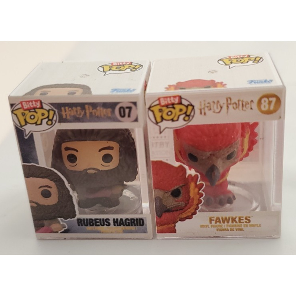 Funko Bitty Pop! FAWKES #87 & Rubeus Hagrid #07 Mini Vinyl Harry Potter Figurine